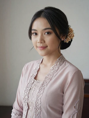 Putri, 24, from Jakarta wearing elegant kebaya seeking genuine connection
